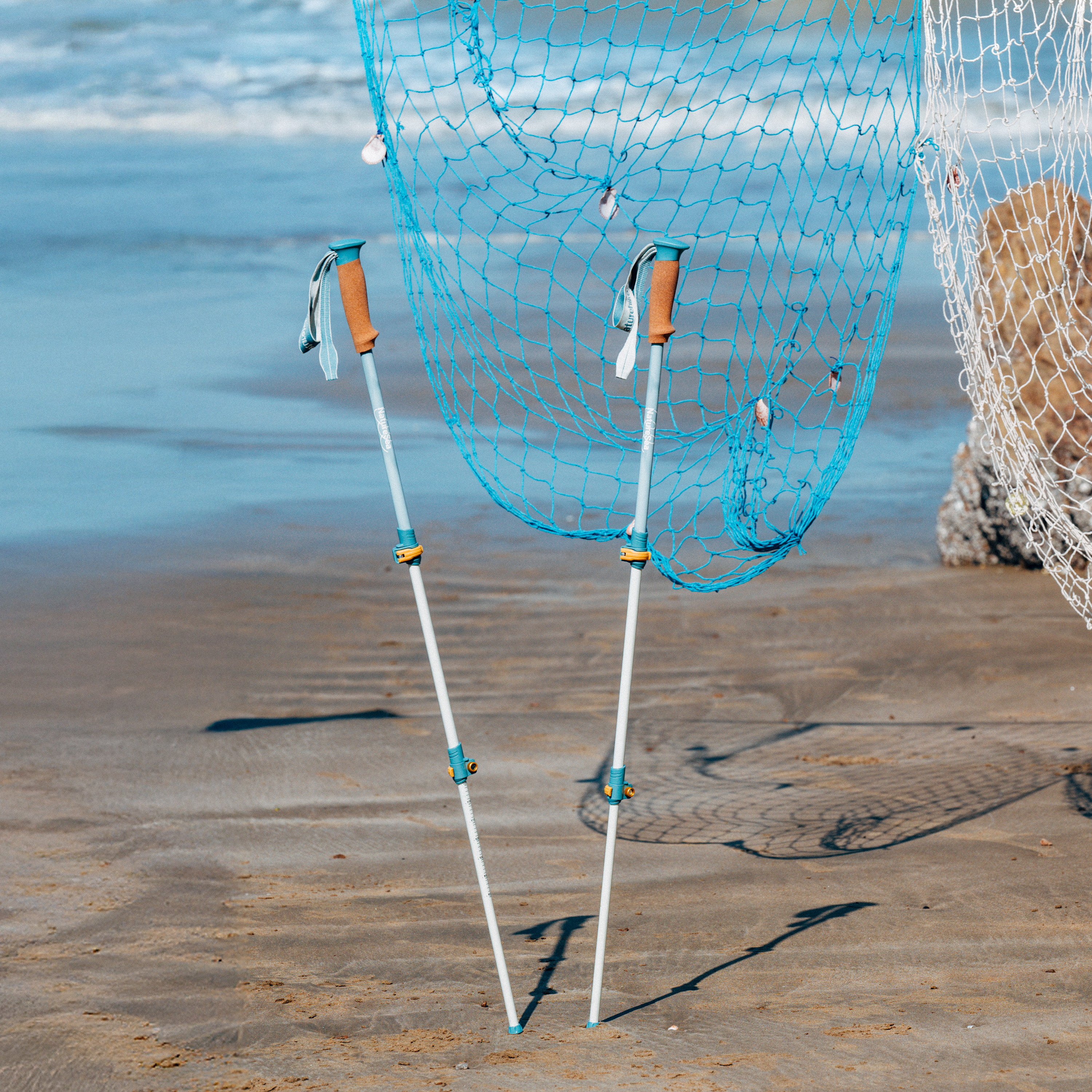 Naturehike NatureSea teleskopická treková hůl 214 g - světle modrá